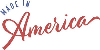 Made In America Logo - Red script type